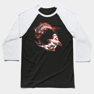 Koi Duo - White Baseball T-Shirt